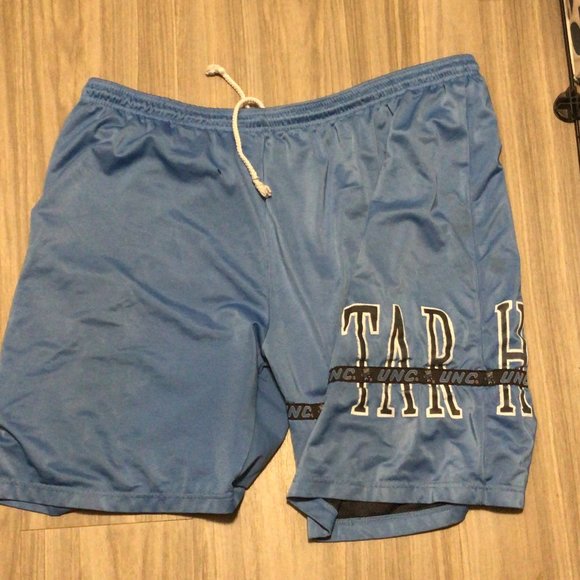 Pair of shorts light blue size approximately 42 waist Tarheals team no inner tag - Picture 1 of 7